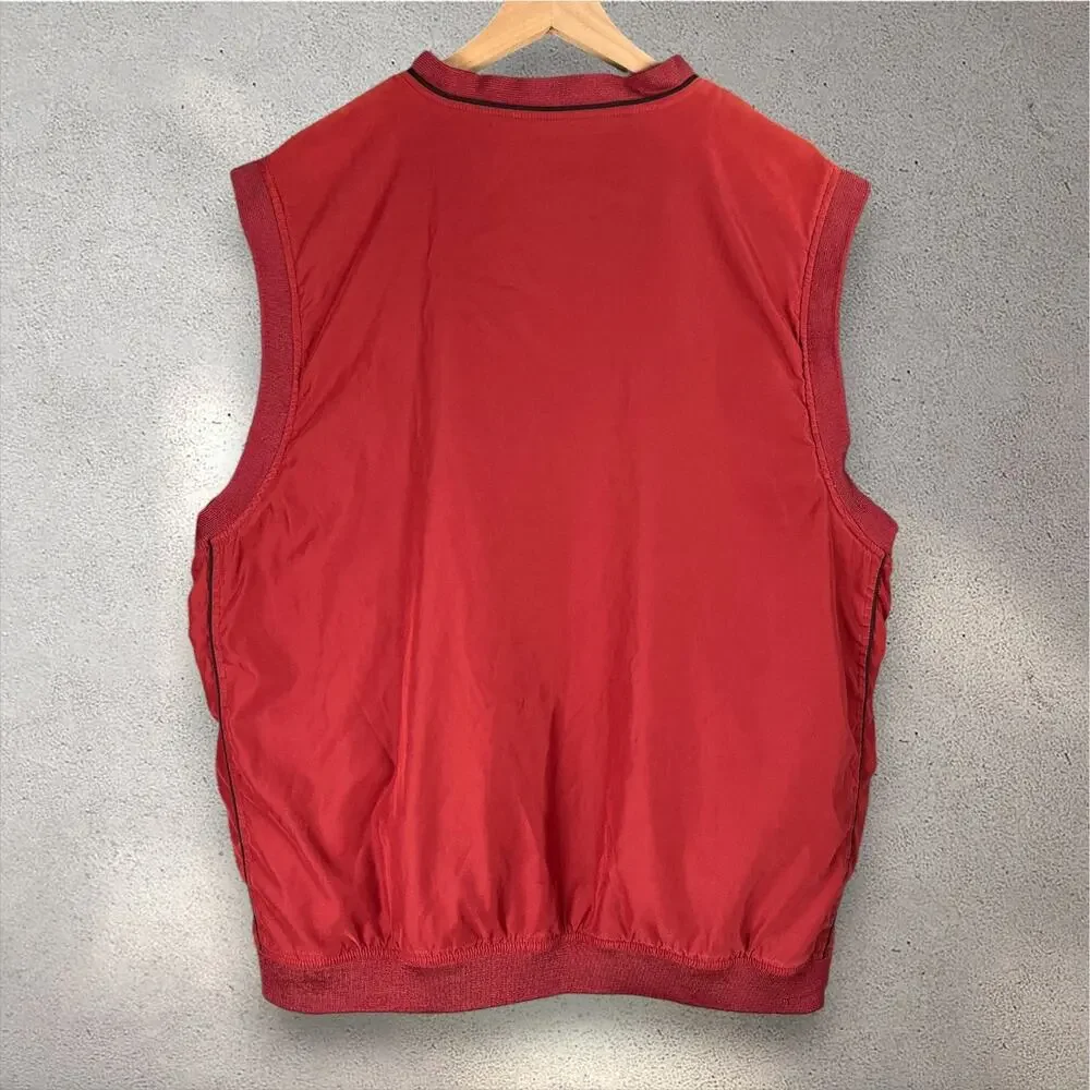 PGA Tour Signature Collection Sweater Vest Men’s XL Red Preppy Grandpa Academia